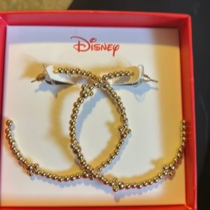 Disney gold tone Mickey Mouse hoop earrings